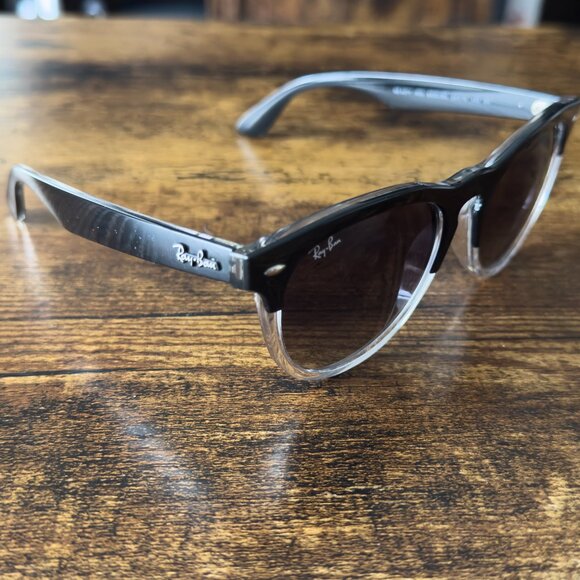 Ray-Ban RB4471 Iris Sunglasses – Black on Transparent - Picture 6 of 15